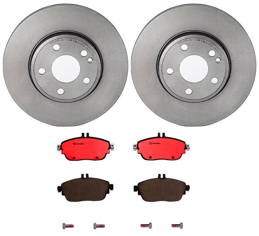 Mercedes Brakes Kit - Brembo Pads and Rotors Front (295mm) (Ceramic) 0084200320 - Brembo 3053519KIT